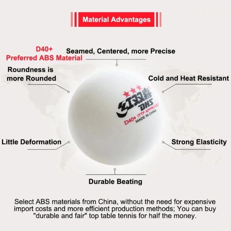 Bolas de Tênis de Mesa DHS D40 - Table Tennis Video Game avaliação e preço